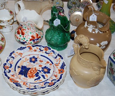 Lot 293 - A group of mixed ceramics to include a 19th...