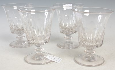 Lot 2 - Four 19th century glass rummers, with facetted...