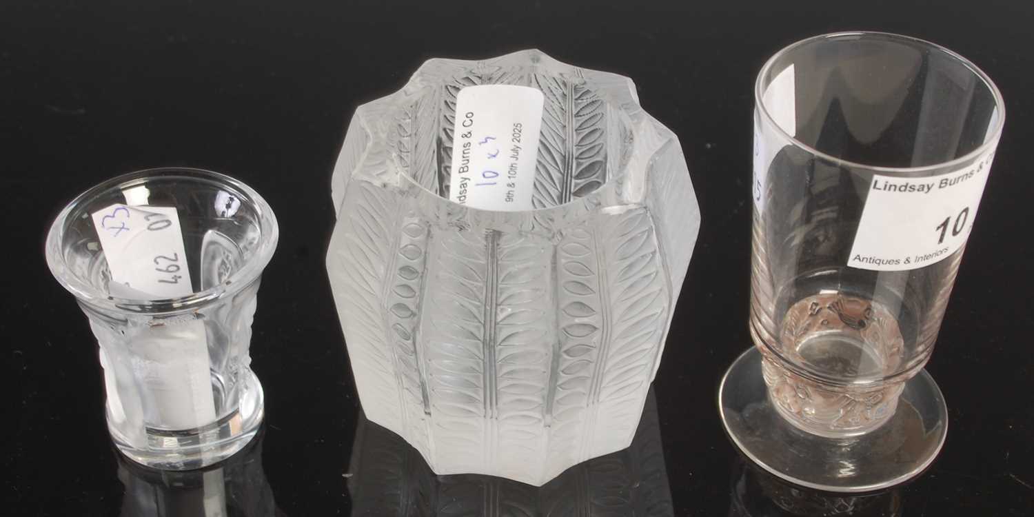 Lot 10 - Three pieces of Lalique glassware to include a...