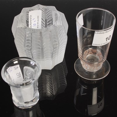 Lot 10 - Three pieces of Lalique glassware to include a...
