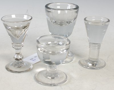 Lot 13 - Four Antique Penny Lick glasses, the largest...