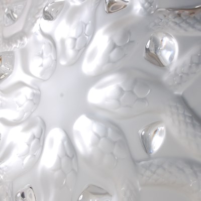 Lot 18 - A Lalique clear and frosted glass Serpentine...