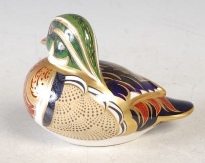 Lot 21 - A Royal Crown Derby Carolina Duck paperweight,...