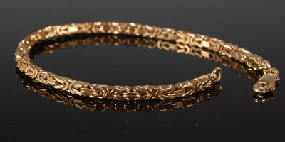 Lot 39 - A 9ct gold bracelet, approximately 18cm long,...