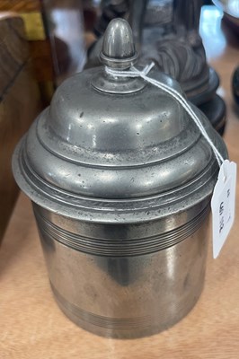 Lot 554 - A 19th century pewter tobacco box of...