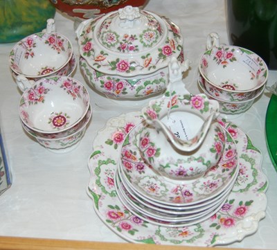 Lot 297 - A Victorian transfer printed part tea set,...