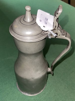 Lot 574 - An 18th century Scottish pewter tappit hen of...