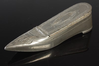 Lot 120 - An early 19th century Britannia metal snuff...