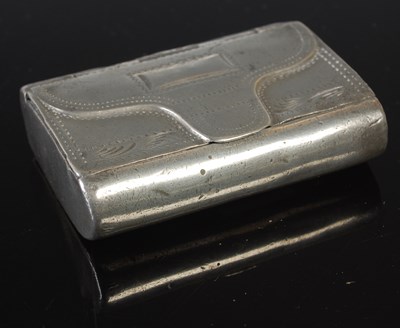 Lot 121 - An early 19th century Britannia metal snuff...