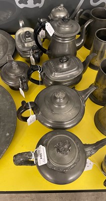 Lot 584 - A Britannia metal plain baluster coffee pot...