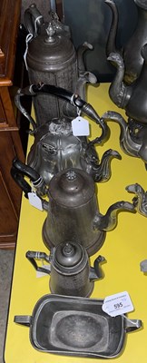 Lot 595 - A group of tinned metal items comprising: an...
