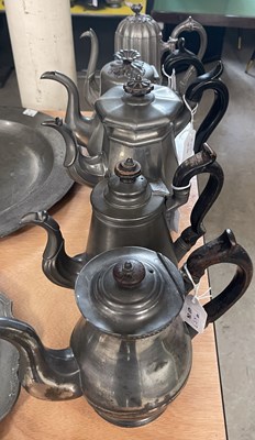 Lot 563 - A Britannia metal melon fluted baluster coffee...