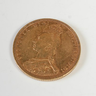 Lot 75 - A Victorian gold sovereign dated 1893.
