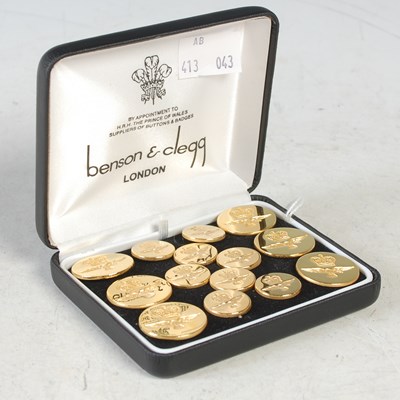 Lot 114 - Benson & Clegg, a cased set of fourteen gold...