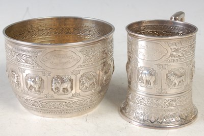Lot 139 - A Victorian Scottish silver christening mug,...