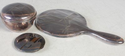 Lot 151A - A Sterling silver circular shaped dressing...