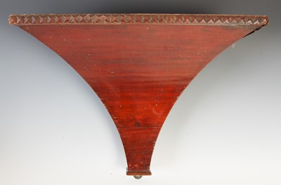 Lot 153 - A 19th century mahogany and pine wall bracket,...