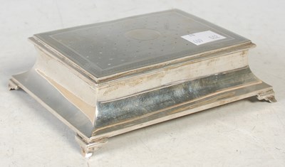 Lot 159 - A Chester silver rectangular jewellery casket,...