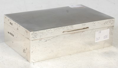 Lot 160 - A Birmingham silver cigarette box, 14cm wide,...