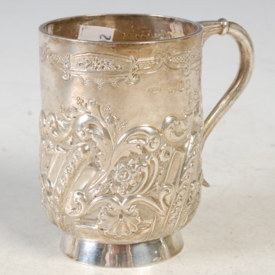 Lot 162 - A late Victorian silver christening mug,...