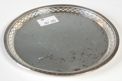 Lot 164 - A George III silver card tray, makers mark of...