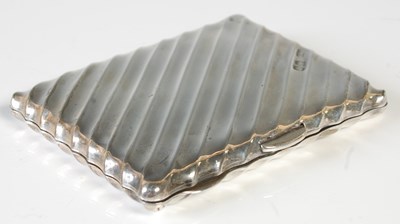 Lot 167 - A London silver calling card case with angular...