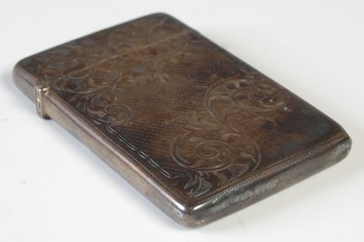 Lot 168 - A Birmingham silver calling card case, 9cm x 5....