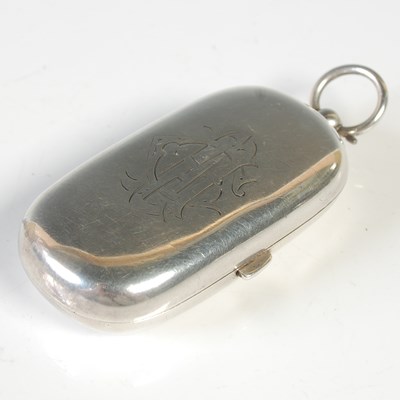 Lot 183 - A Chester silver sovereign holder, engraved...