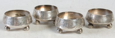 Lot 184 - A set of four late 19th century silver plated...