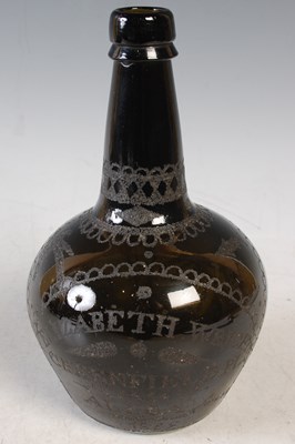 Lot 206 - A 19th century chip engraved wine bottle,...