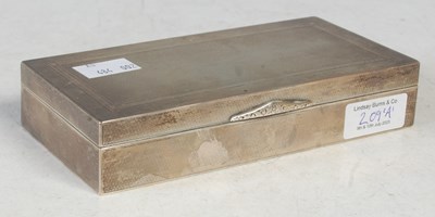 Lot 209A - A Birmingham silver rectangular shaped...