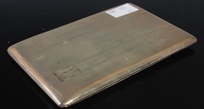 Lot 209C - A Birmingham silver cigarette case, 13cm, 5.8...