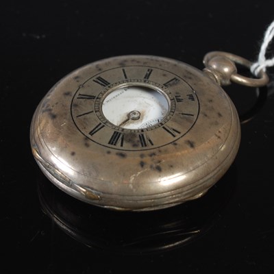 Lot 209D - A Continental white metal half-hunter...