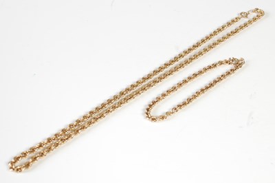 Lot 217 - A yellow metal necklace, stamped '375', 14 grams.