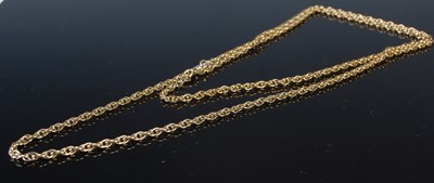 Lot 221 - A yellow metal necklace stamped '9ct', 17.4...