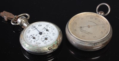 Lot 230 - A white metal cased compensated pocket...