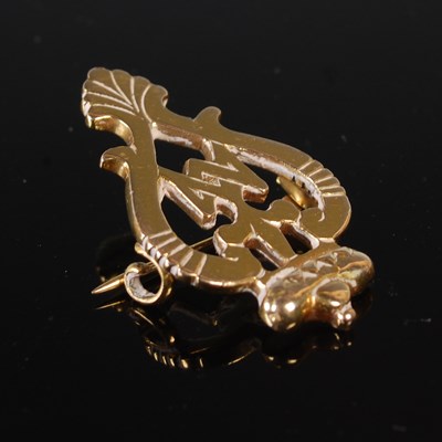 Lot 238 - A 9ct gold Luckenbooth type brooch, by...