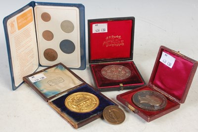 Lot 252 - A group of three cased medals to include a...