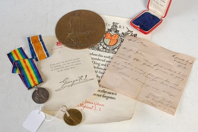 Lot 259 - A Great War group of two medals inscribed to...