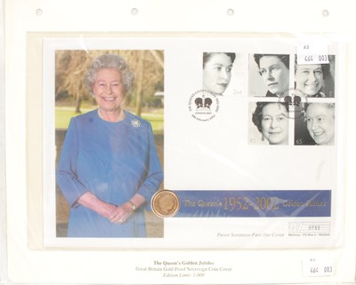 Lot 265 - A gold proof sovereign first day cover, The...