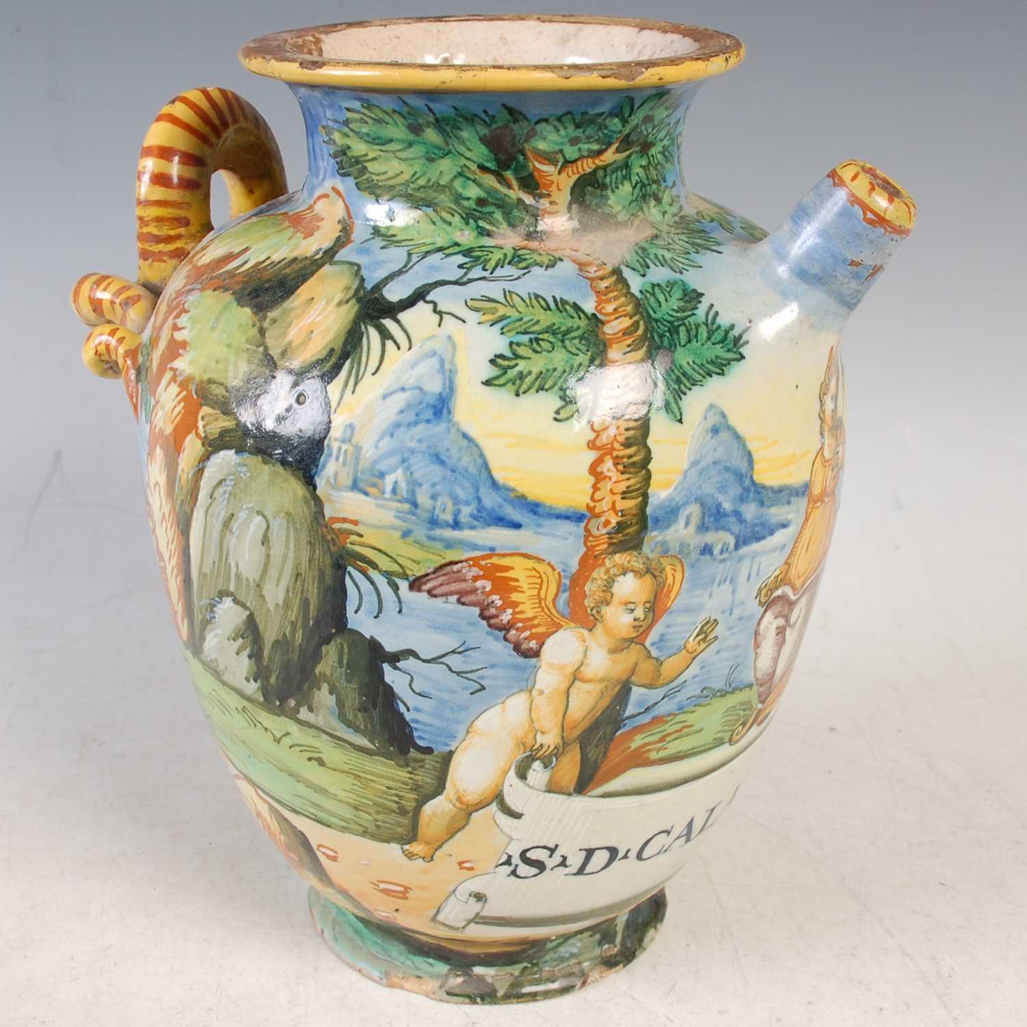 Lot 271 - A 16th century Italian Maiolica wet drug jar,...