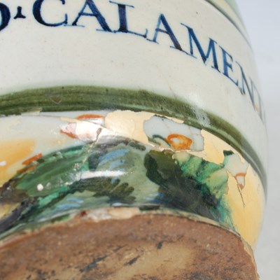 Lot 271 - A 16th century Italian Maiolica wet drug jar,...