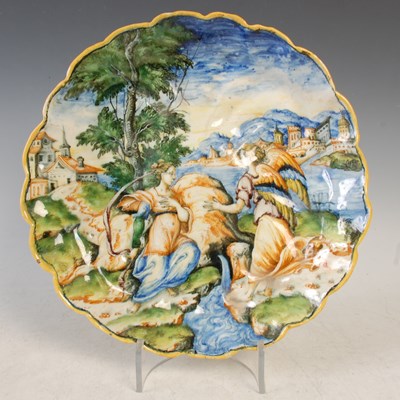 Lot 272 - An Antique Italian Maiolica Historiato dish...