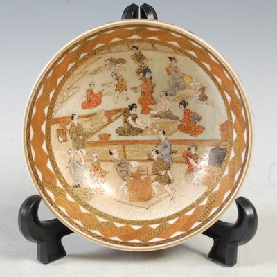 Lot 274 - A Japanese Satsuma pottery bowl, Meiji Period,...