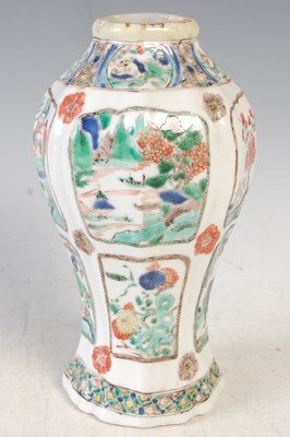 Lot 279 - A Chinese porcelain Famille Verte jar, Qing...