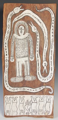 Lot 357 - Australian Aboriginal School, a bark painting...