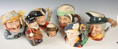 Lot 370 - A collection of six Doulton character jugs to...