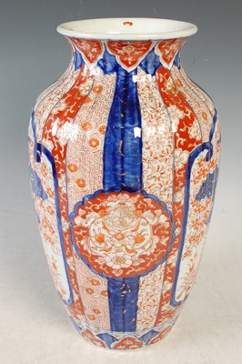 Lot 376 - A Japanese Imari porcelain vase, early 20th...