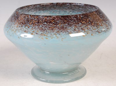 Lot 385 - A Monart glass vase, shape EC, mottled purple...