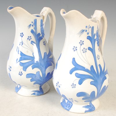 Lot 403 - A pair of 19th century Scottish pottery jugs...